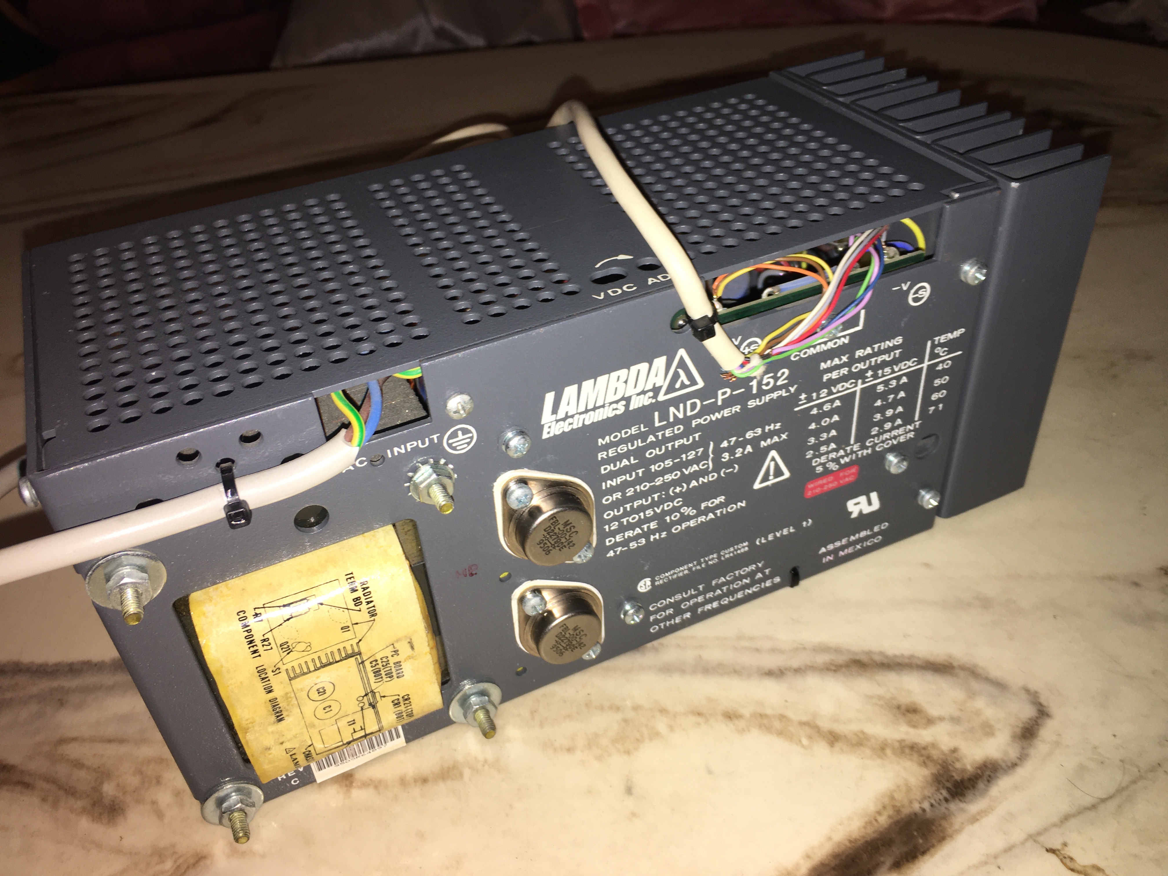 Nätaggregat Lambda LND-P-152 Dual Output 12-15 V 5,3 A per output_1