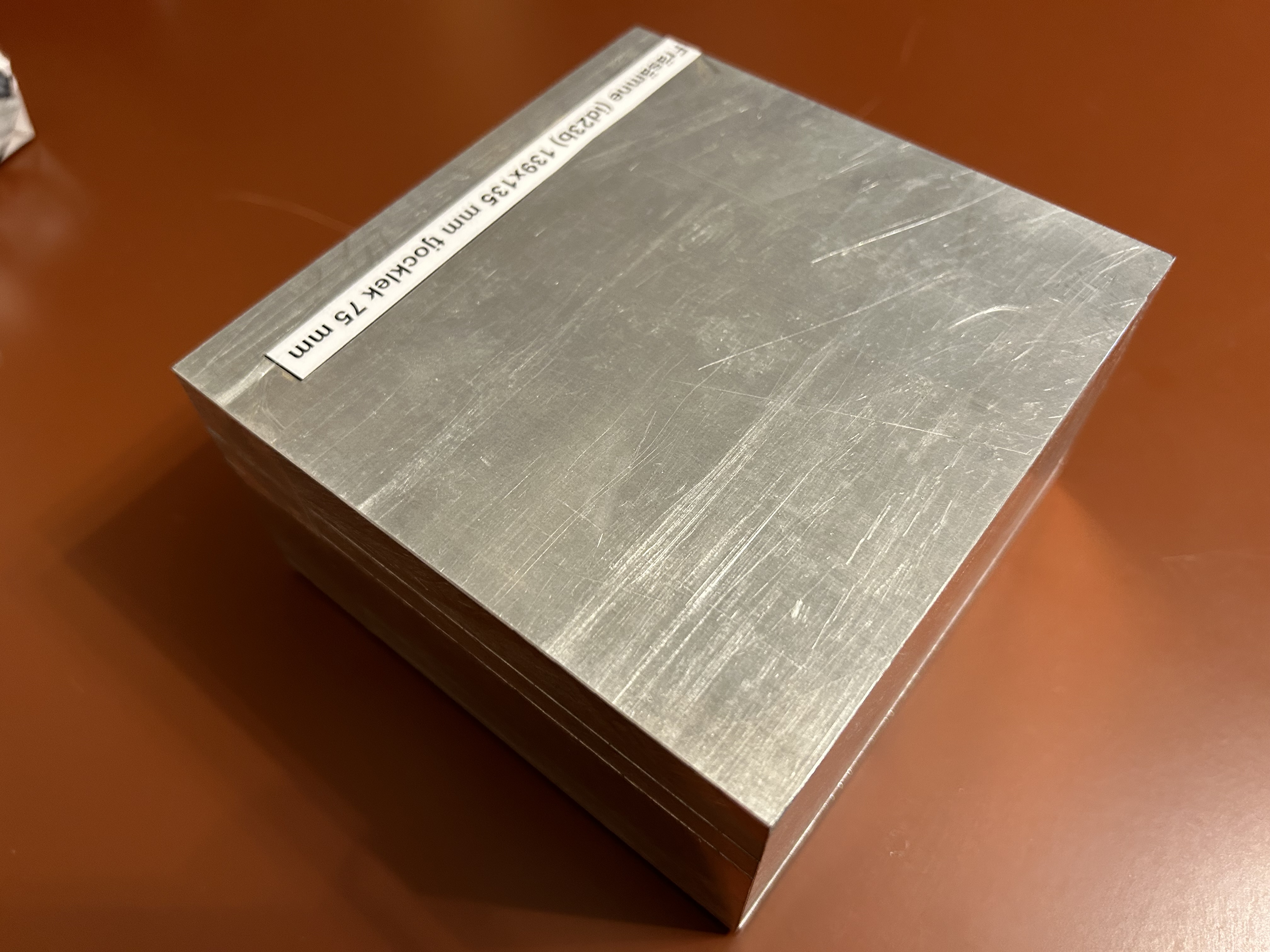 Aluminiumämne Fräsämne (id23b) 139x135 mm tjocklek 75 mm_2